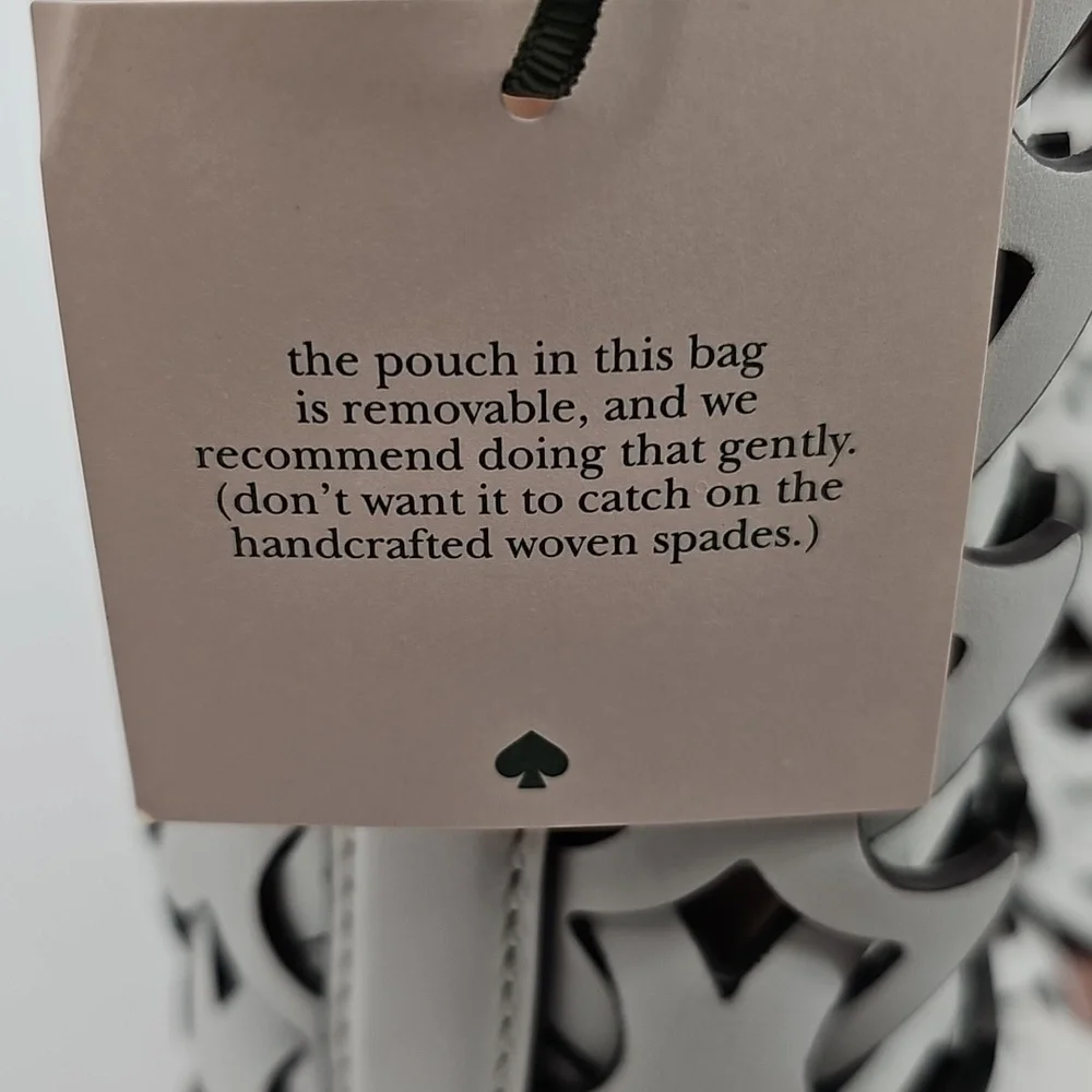 Kate Spade New York Dolly Perforated Leather Spade Bucket Bag White Bund…